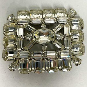 Vintage Weiss Rhinestone Brooch